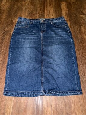 2Sable Denim Midi Skirt Nina Rossi size XL